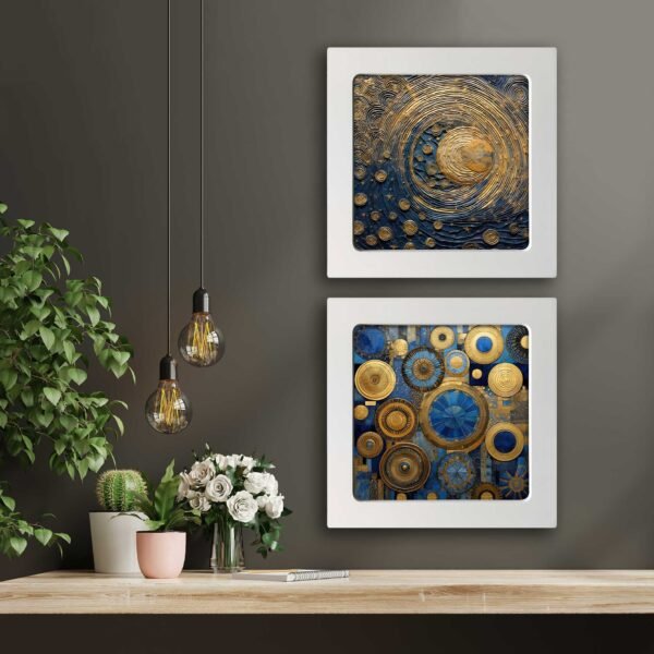 Kompakt Çerçeveli Dekoratif Tablo Seti ( 30x30cm 2 Adet ) - EW1098