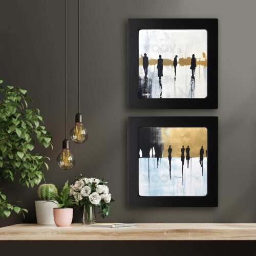 ew1100.jpg Kompakt Çerçeveli Dekoratif Tablo Seti ( 30x30cm 2 Adet ) - EW1100