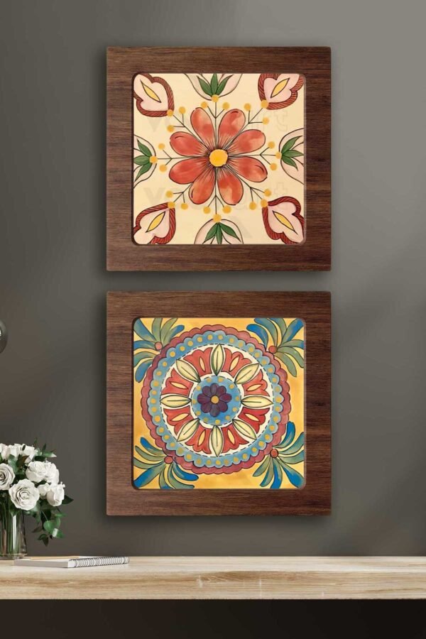 Kompakt Çerçeveli Dekoratif Tablo Seti ( 30x30cm 2 Adet ) - EW1103