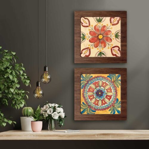 Kompakt Çerçeveli Dekoratif Tablo Seti ( 30x30cm 2 Adet ) - EW1103