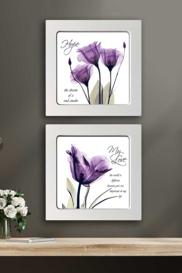 Kompakt Çerçeveli Dekoratif Tablo Seti ( 30x30cm 2 Adet ) - EW1104