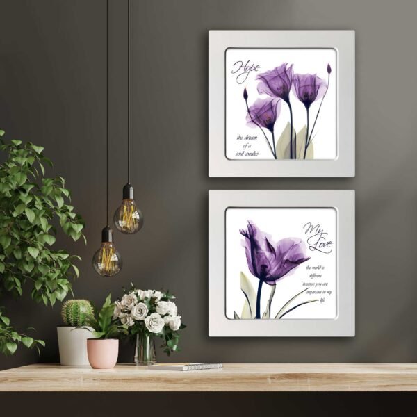 Kompakt Çerçeveli Dekoratif Tablo Seti ( 30x30cm 2 Adet ) - EW1104