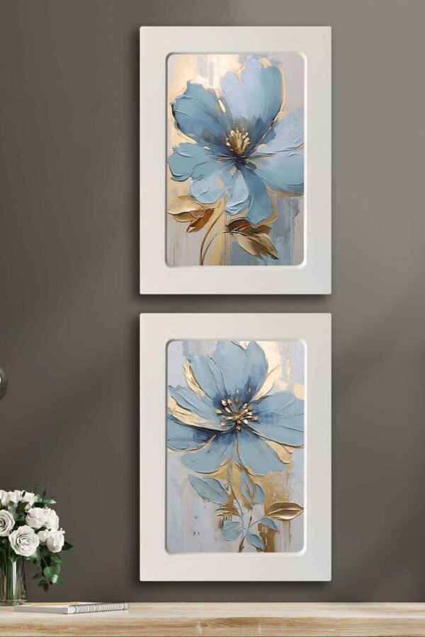 Kompakt Çerçeveli Dekoratif Tablo Seti ( 35x25cm 2 Adet ) - EW1108