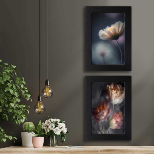 Kompakt Çerçeveli Dekoratif Tablo Seti ( 35x25cm 2 Adet ) - EW1109