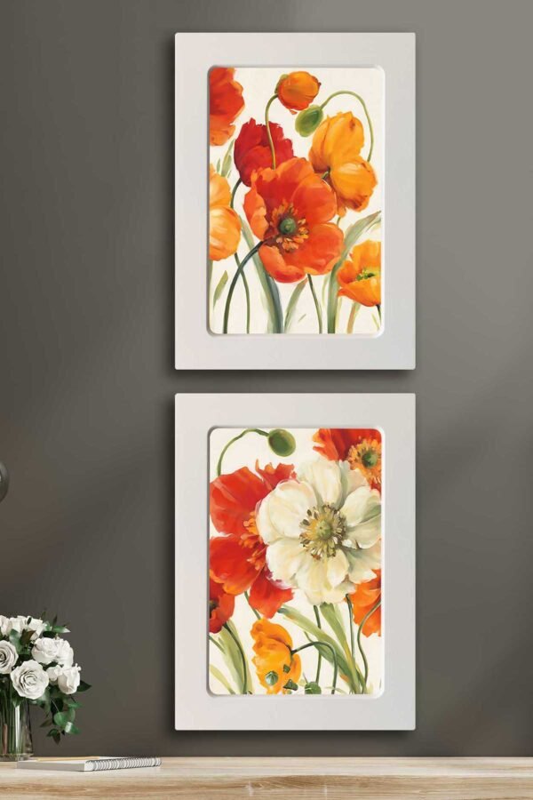 Kompakt Çerçeveli Dekoratif Tablo Seti ( 35x25cm 2 Adet ) - EW1113