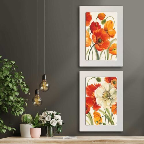 Kompakt Çerçeveli Dekoratif Tablo Seti ( 35x25cm 2 Adet ) - EW1113