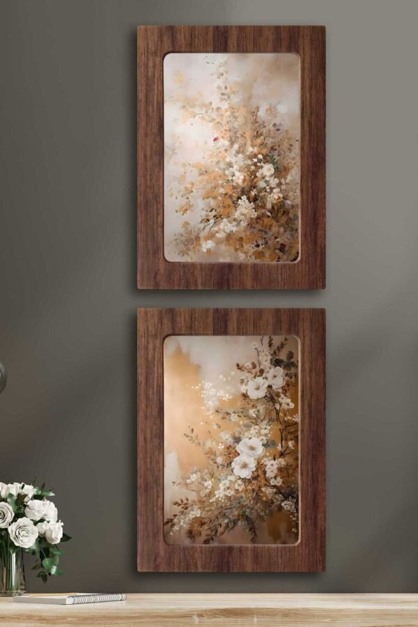 Kompakt Çerçeveli Dekoratif Tablo Seti ( 35x25cm 2 Adet ) - EW1114