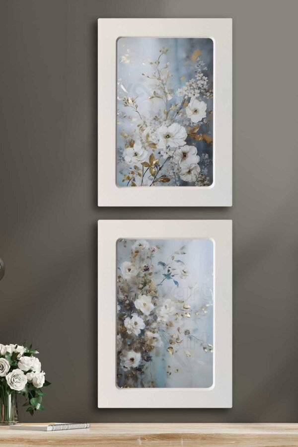 Kompakt Çerçeveli Dekoratif Tablo Seti ( 35x25cm 2 Adet ) - EW1115