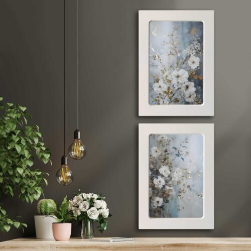 Kompakt Çerçeveli Dekoratif Tablo Seti ( 35x25cm 2 Adet ) - EW1115