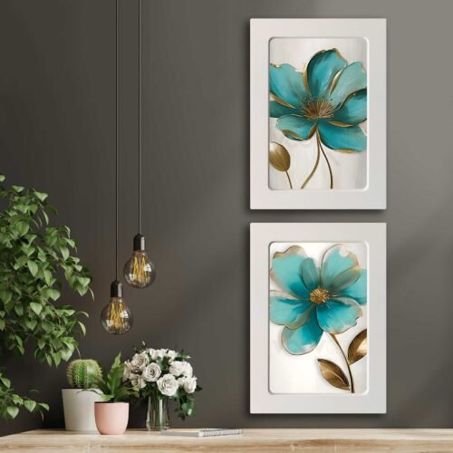 Kompakt Çerçeveli Dekoratif Tablo Seti ( 35x25cm 2 Adet ) - EW1116