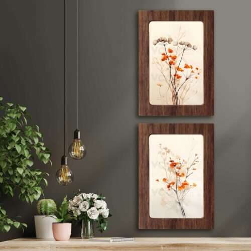 Kompakt Çerçeveli Dekoratif Tablo Seti ( 35x25cm 2 Adet ) - EW1119