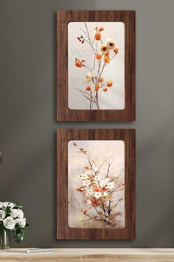 Kompakt Çerçeveli Dekoratif Tablo Seti ( 35x25cm 2 Adet ) - EW1121