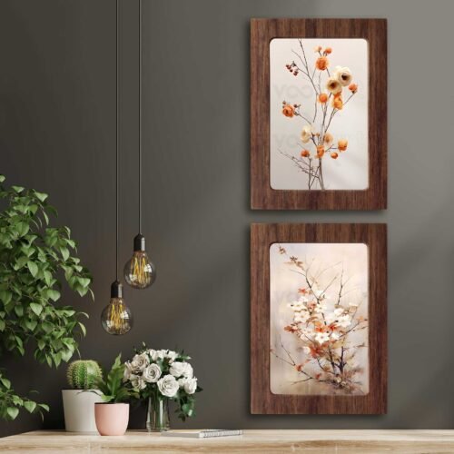 Kompakt Çerçeveli Dekoratif Tablo Seti ( 35x25cm 2 Adet ) - EW1121