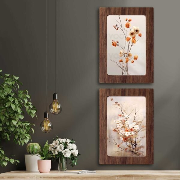 Kompakt Çerçeveli Dekoratif Tablo Seti ( 35x25cm 2 Adet ) - EW1121