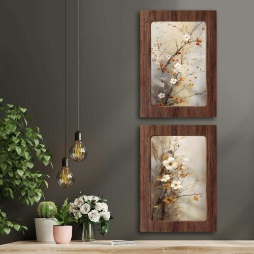 Kompakt Çerçeveli Dekoratif Tablo Seti ( 35x25cm 2 Adet ) - EW1122