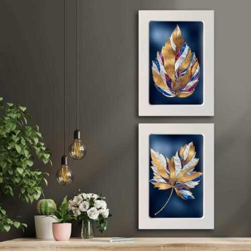 ew1124.jpg Kompakt Çerçeveli Dekoratif Tablo Seti ( 35x25cm 2 Adet ) - EW1124