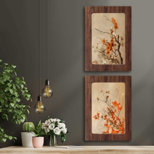 Kompakt Çerçeveli Dekoratif Tablo Seti ( 35x25cm 2 Adet ) - EW1125