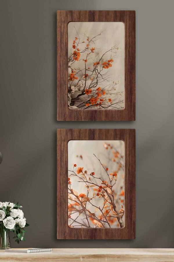 Kompakt Çerçeveli Dekoratif Tablo Seti ( 35x25cm 2 Adet ) - EW1126