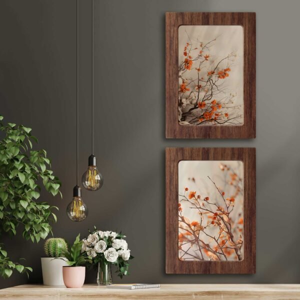 Kompakt Çerçeveli Dekoratif Tablo Seti ( 35x25cm 2 Adet ) - EW1126