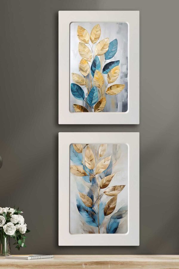 Kompakt Çerçeveli Dekoratif Tablo Seti ( 35x25cm 2 Adet ) - EW1127