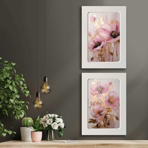 Kompakt Çerçeveli Dekoratif Tablo Seti ( 35x25cm 2 Adet ) - EW1128