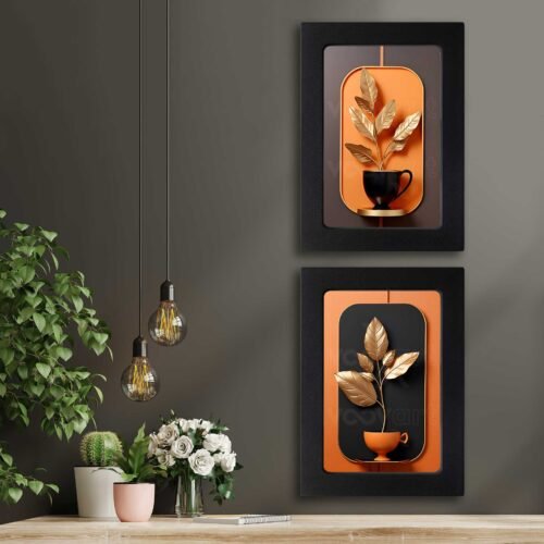 ew1132.jpg Kompakt Çerçeveli Dekoratif Tablo Seti ( 35x25cm 2 Adet ) - EW1132