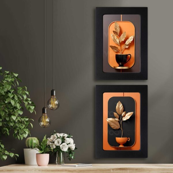 Kompakt Çerçeveli Dekoratif Tablo Seti ( 35x25cm 2 Adet ) - EW1132