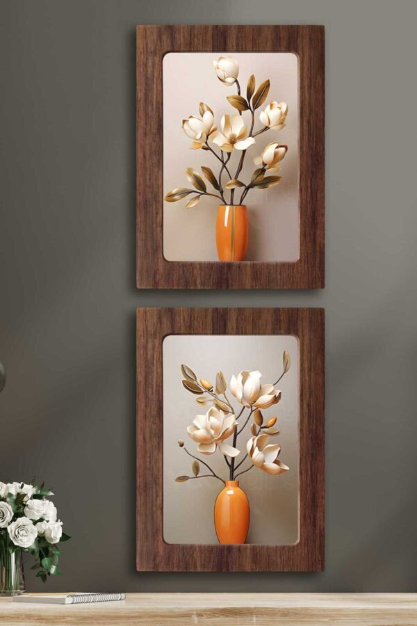 Kompakt Çerçeveli Dekoratif Tablo Seti ( 35x25cm 2 Adet ) - EW1133