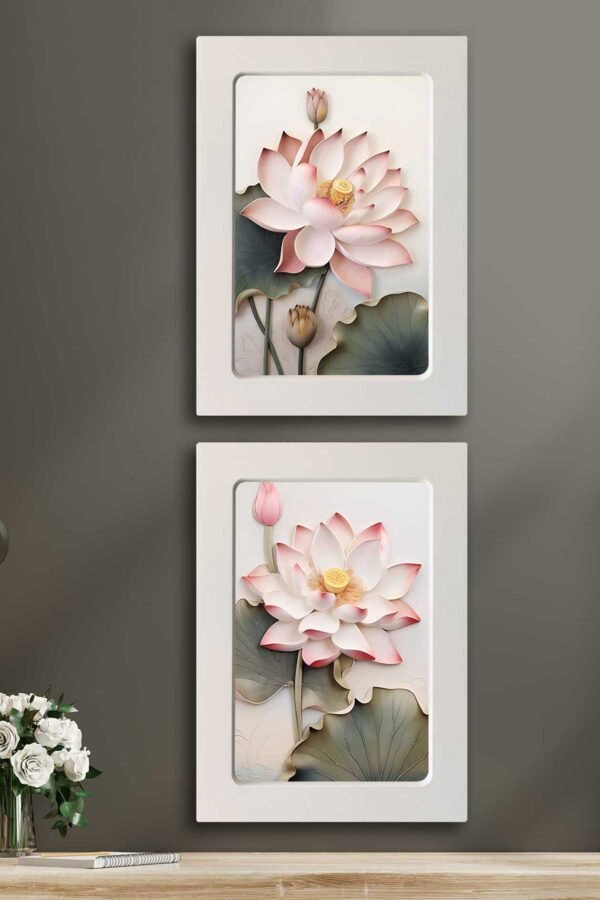 Kompakt Çerçeveli Dekoratif Tablo Seti ( 35x25cm 2 Adet ) - EW1134