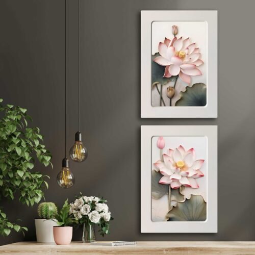 ew1134.jpg Kompakt Çerçeveli Dekoratif Tablo Seti ( 35x25cm 2 Adet ) - EW1134