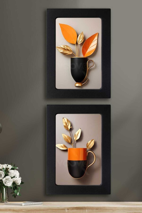 Kompakt Çerçeveli Dekoratif Tablo Seti ( 35x25cm 2 Adet ) - EW1135