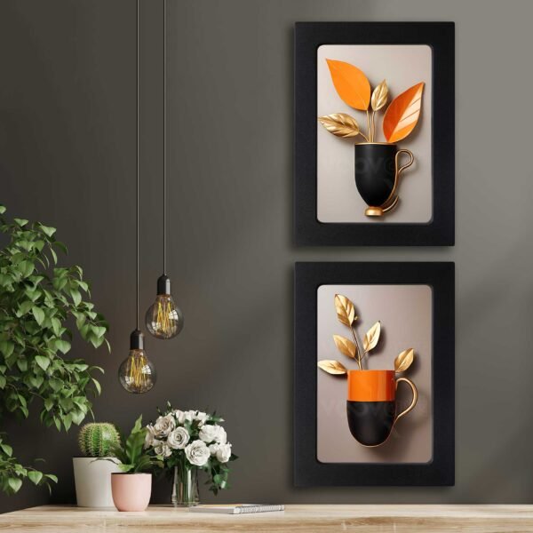 Kompakt Çerçeveli Dekoratif Tablo Seti ( 35x25cm 2 Adet ) - EW1135