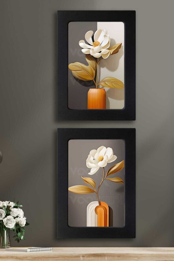 Kompakt Çerçeveli Dekoratif Tablo Seti ( 35x25cm 2 Adet ) - EW1137