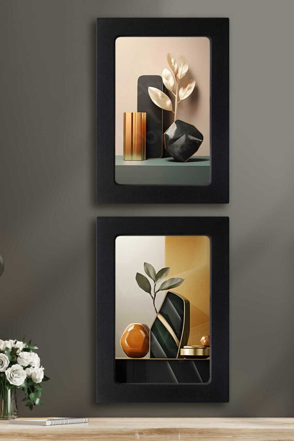 Kompakt Çerçeveli Dekoratif Tablo Seti ( 35x25cm 2 Adet ) - EW1140