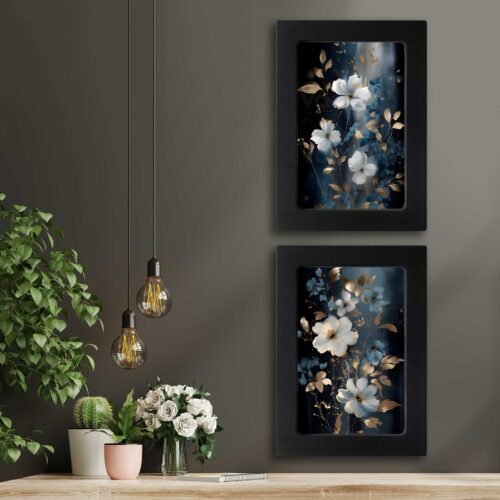 Kompakt Çerçeveli Dekoratif Tablo Seti ( 35x25cm 2 Adet ) - EW1141