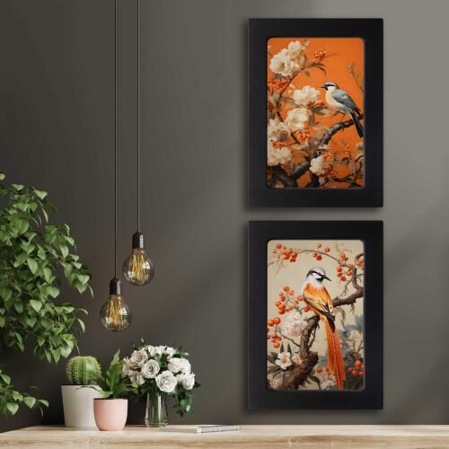 ew1142.jpg Kompakt Çerçeveli Dekoratif Tablo Seti ( 35x25cm 2 Adet ) - EW1142