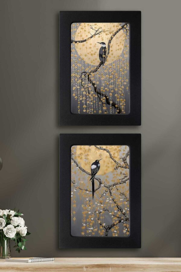 Kompakt Çerçeveli Dekoratif Tablo Seti ( 35x25cm 2 Adet ) - EW1143