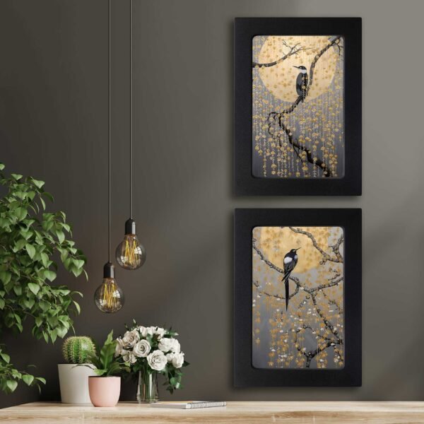 Kompakt Çerçeveli Dekoratif Tablo Seti ( 35x25cm 2 Adet ) - EW1143