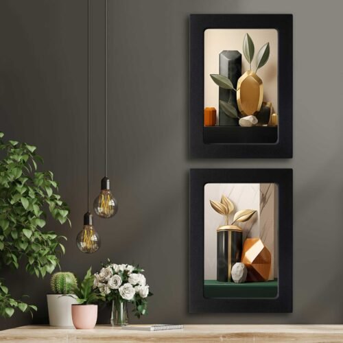 Kompakt Çerçeveli Dekoratif Tablo Seti ( 35x25cm 2 Adet ) - EW1145