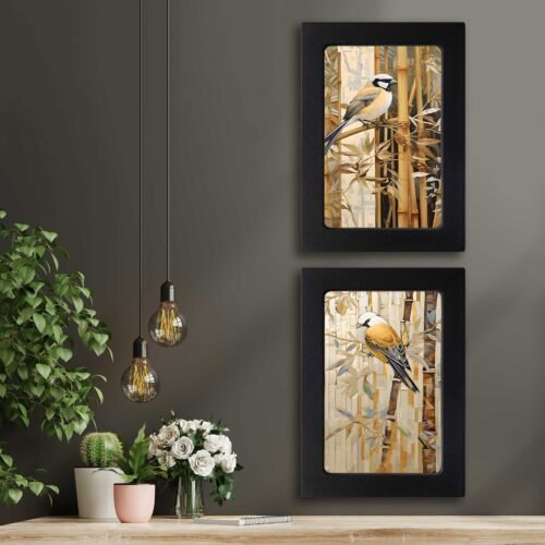 Kompakt Çerçeveli Dekoratif Tablo Seti ( 35x25cm 2 Adet ) - EW1146