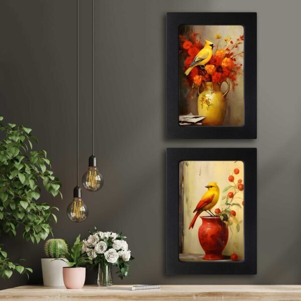 Kompakt Çerçeveli Dekoratif Tablo Seti ( 35x25cm 2 Adet ) - EW1147