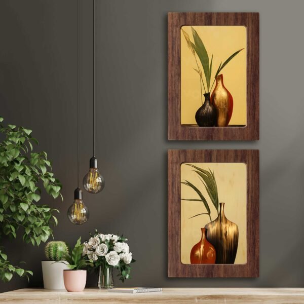 Kompakt Çerçeveli Dekoratif Tablo Seti ( 35x25cm 2 Adet ) - EW1150