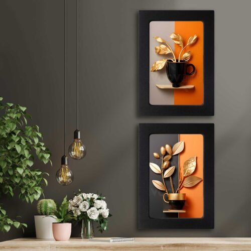 ew1151.jpg Kompakt Çerçeveli Dekoratif Tablo Seti ( 35x25cm 2 Adet ) - EW1151