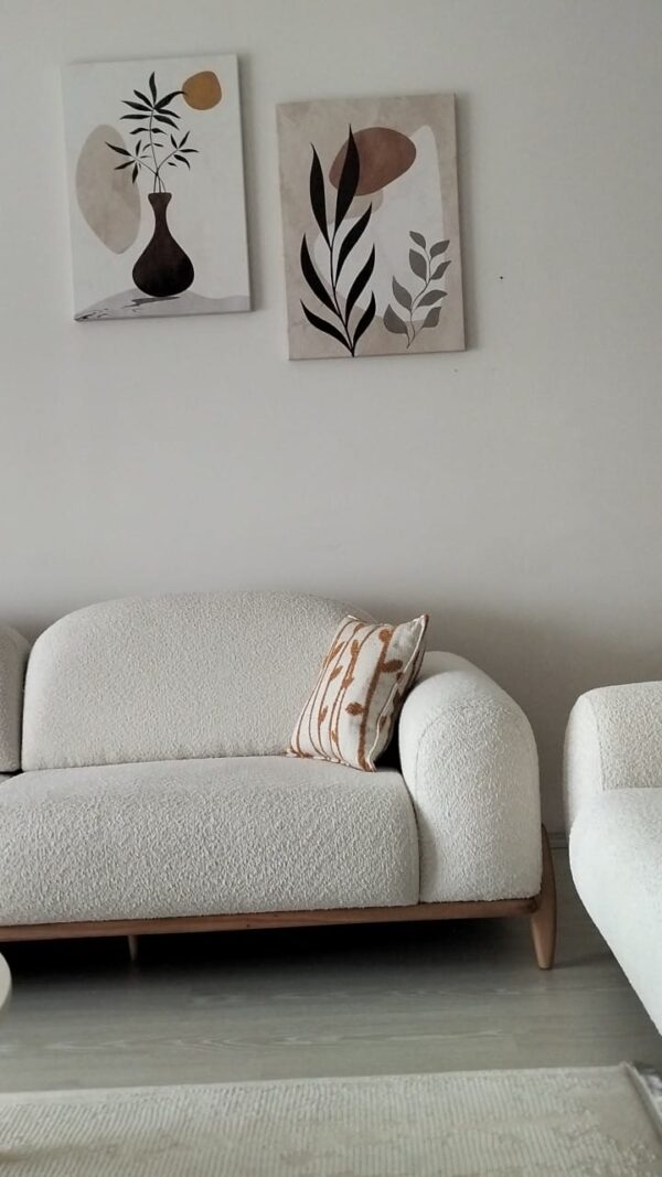 Boho Saksıda Tropik Çiçekler 2'li Set Kanvas Tablo - VOOV4002