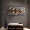 Gold Soyut Çiçek Kanvas Tablo - VOOV2590