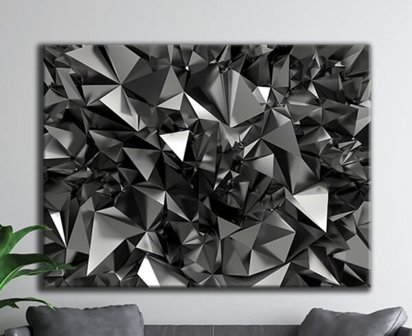 Soyut Yönlü Kristalize Kanvas Tablo - MD131