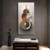 Modern Gold Geometrik Soyut Kanvas Tablo - VOOV2353