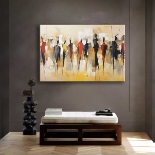 Modern Soyut İnsan Figürleri Kanvas Tablo - VOOV2503