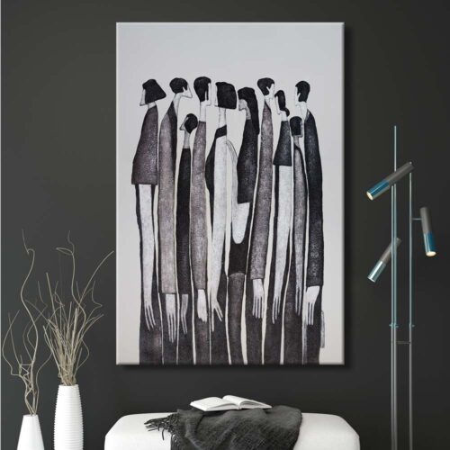 Soyut İnsanlar Dekoratif Kanvas Tablo - VOOV2159