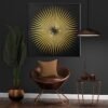 Gold Black Art Soyut Dekoratif Kanvas Tablo - VOOV1026